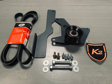 Alternator relocation brackets for OM606 / OM605 engine conversions into Land Rover